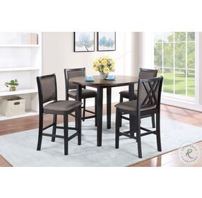 Potomac Brown And Black 5 Piece Counter Height Dining Set