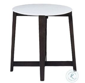 Nina White Marble Top Small End Table