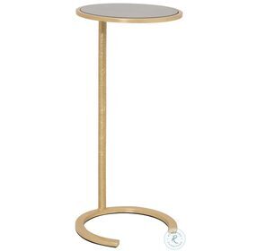 Nina Gold Leaf Wire Wrapped Stem Round Cigar Table