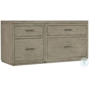 Linville Falls Soft Smoked Gray 60" Credenza with File and Lateral File Cabinet