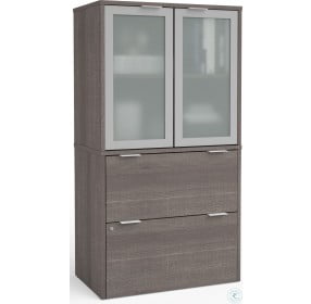 I3 Plus Bark Gray Lateral File with Storage Cabinet
