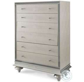 Hollywood Swank Crystal Croc Upholstered Chest