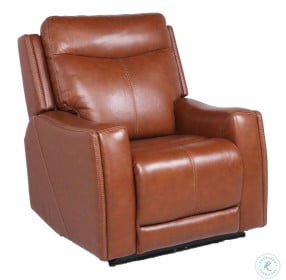 Natalia Coach Leather Power Recliner with Power Headrest And Footrest