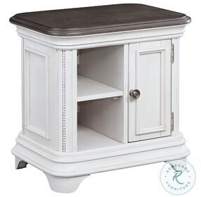 West Chester Light Gray Oak and Distressed White Chairside Table