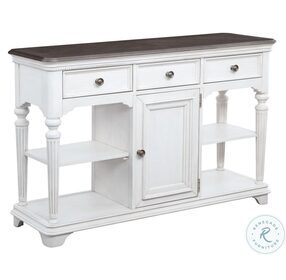 West Chester Light Gray Oak and Distressed White Console Table