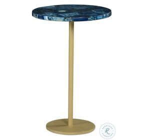 Oceana Blue Agate Top And Gold Side Table