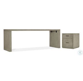 Linville Falls Soft Smoked Gray 84" Home Office Set