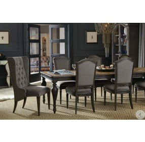 Arabella Painted Charcoal Extendable Rectangular Dining Room Set