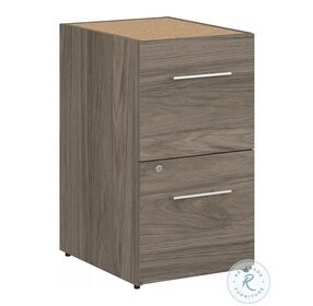 Office 500 Modern Hickory 16" 2 Drawer File Cabinet