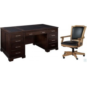 Mocha Junior Executive Desk Home Office Set