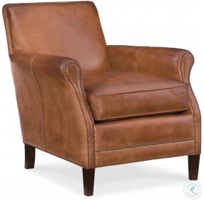 Royce Natchez Brown Leather Club Chair