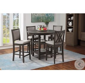 Amy Gray 5 Piece Round Counter Height Dining Set