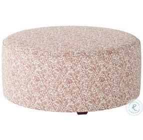 Clover Coral Round Cocktail Ottoman