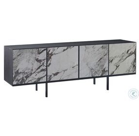 Ombre Gray Black Sideboard