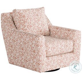 Clover Coral Recessed Arm Swivel Glider Chair