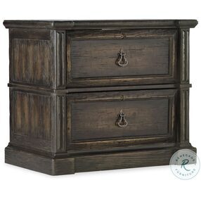Warrenton Antique Varnish Rich Dark Lateral File Cabinet