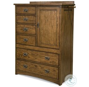 Oak Park Mission 6 Drawer Chest with Door