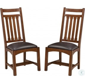 Oak Park Narrow Slatback Side Chair Set of 2
