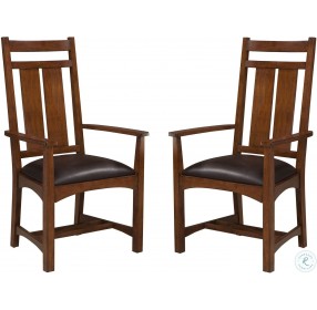 Oak Park Wide Slatback Arm Chair Set of 2