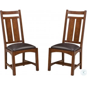 Oak Park Wide Slatback Side Chair Set of 2