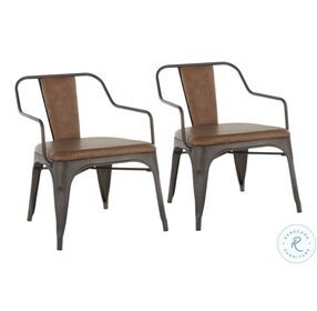 Oregon Espresso Dining Accent Chair Set Of 2