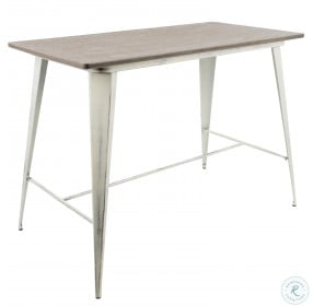 Oregon White And Espresso Counter Height Dining Table