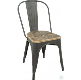 Oregon Bamboo and Gray Dining Chair Set of 2