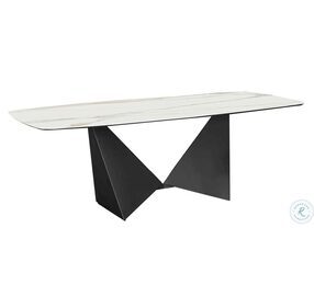Origami Calacatta Gold Lucido 87" Dining Table