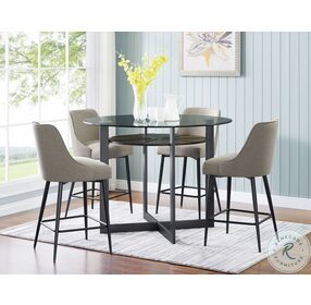 Olson Caramel And Charcoal Counter Height Dining Room Set