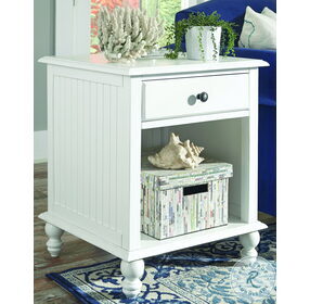Cottage Beach White 22" End Table