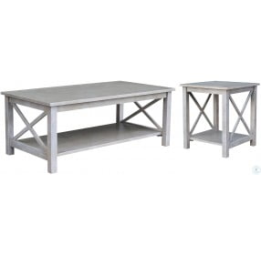 Hampton Taupe Gray Rectangular Occasional Table Set