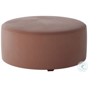 Bella Rosewood Rose Round Cocktail Ottoman