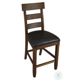 Ozark Mango Ladderback Upholstered Counter Height Chair Set of 2