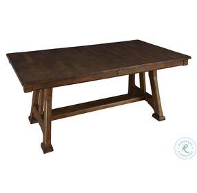 Ozark 92" Warm Pecan Extendable Trestle Dining Table