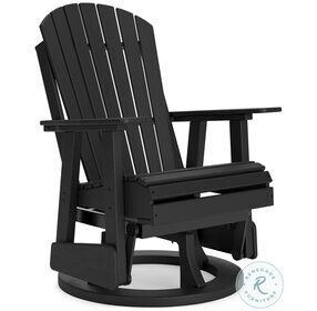Hyland Wave Black Outdoor Swivel Glider Chair