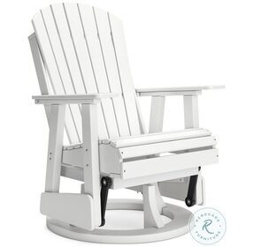 Hyland Wave White Outdoor Swivel Glider Chair