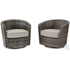 Coulee Mills Brown Outdoor Swivel Lounge Set of 2