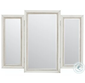 Camila Semi Transparent Creamy White Vanity Mirror