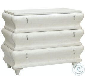 P301505 White Distressed 3 Drawer Chest