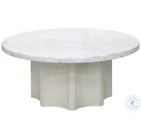 P301561 Antique white And Gray Round Cocktail Table