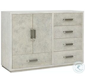 P301587 French Grey linen 5 Drawer Accent Cabinet