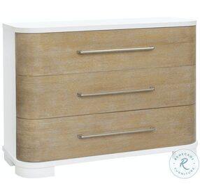P301593 White And Natural 3 Drawer Chest