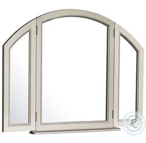 Zoey Silver Vanity Tri Fold Mirror