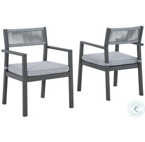 Eden Town Grey Outdoor Arm Chair Set Of 2