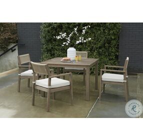 Aria Plains Brown Outdoor Square Dining Room Set