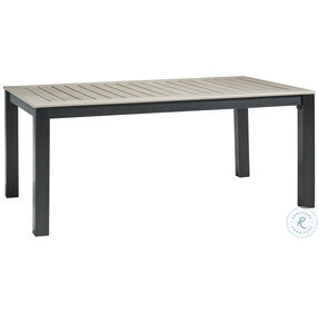 Mount Valley Driftwood And Black Outdoor Dining Table