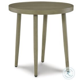 Swiss Valley Beige Outdoor Round End Table
