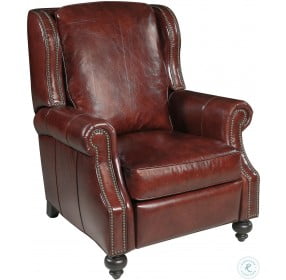 Drake Red Leather Recliner