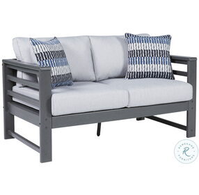 Amora Charcoal Gray Outdoor Loveseat