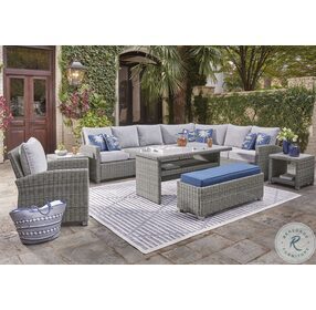 Naples Beach Light Grey And Beige Outdoor Sectional